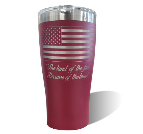 "Land of the Free" USA 20 oz. Stainless Steel Tumbler