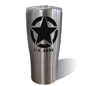WWII Army Logo 20 oz. Stainless Steel Tumbler
